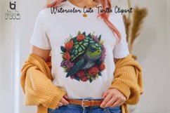 Watercolor Cute Turtle Clipart, Turtle Mug Sublimation PNG Product Image 2