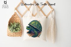 Watercolor Cute Turtle Clipart, Turtle Mug Sublimation PNG Product Image 4