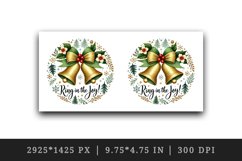 Watercolor cute two jingle bells bow Christmas quote New Year winter print 20 oz tumbler skinny mug wrap clipart t-shirt sublimation printable design