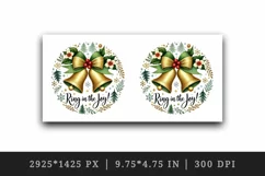 Watercolor cute two jingle bells bow Christmas quote New Year winter print 20 oz tumbler skinny mug wrap clipart t-shirt sublimation printable design