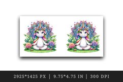 Watercolor cute unicorn mandala meditating in peaceful zen garden print 20 oz tumbler skinny mug wrap clipart t-shirt sublimation printable design