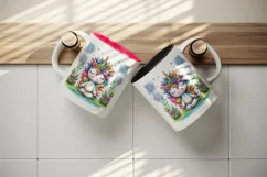 Watercolor cute unicorn mandalas meditating in peaceful zen garden print 20 oz tumbler skinny mug wrap clipart t-shirt sublimation printable design
