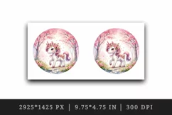 Watercolor cute unicorn mane delicate cherry blossoms Japanese garden print 20 oz tumbler skinny mug wrap clipart t-shirt sublimation printable design