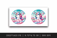 Watercolor cute unicorn soft cotton candy clouds candyland dreamscape print 20 oz tumbler skinny mug wrap clipart t-shirt sublimation printable design