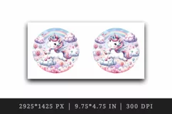 Watercolor cute unicorn soft cotton candy clouds candyland dreamscape print 20 oz tumbler skinny mug wrap clipart t-shirt sublimation printable design