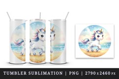 Watercolor cute unicorn sparkle diamonds trotting glittering beach print 20 oz tumbler skinny mug wrap clipart t-shirt sublimation printable design