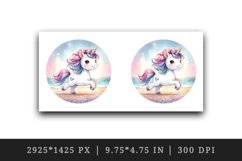 Watercolor cute unicorn sparkle diamonds trotting glittering beach print 20 oz tumbler skinny mug wrap clipart t-shirt sublimation printable design