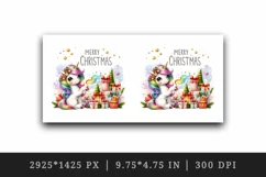 Watercolor cute unicorn sparkles Merry Christmas quote New Year winter print 20oz tumbler skinny mug wrap clipart t-shirt sublimation printable design