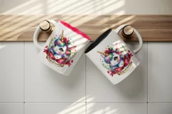Watercolor cute unicorn sparkling horn Christmas Magical Moments quote print 20oz tumbler skinny mug wrap clipart t-shirt sublimation printable design