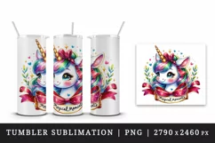 Watercolor cute unicorn sparkling horn Christmas Magical Moments quote print 20oz tumbler skinny mug wrap clipart t-shirt sublimation printable design