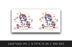 Watercolor cute unicorn sparkling horn Christmas Magical Moments quote print 20oz tumbler skinny mug wrap clipart t-shirt sublimation printable design