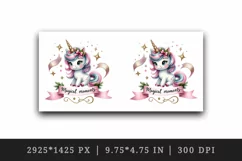 Watercolor cute unicorn sparkling horn Christmas Magical Moments quote print 20oz tumbler skinny mug wrap clipart t-shirt sublimation printable design