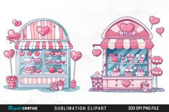 Watercolor Cute Valentines Candy Shop Set Clipart Product Image 1