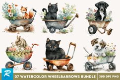 Watercolor Cute Wheelbarrows Clipart Bundle,Stencils,flower png,romantic clipart png,animal clipart,watercolor animal,watercolor puppy,puppy clipart,cute dog png,floral dog clipart,dog portrait clipart,junk journal,puppy clipart bundle,watercolor clipart
