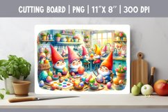 Easter Kitchen Cutting Board Sublimation Design | Gnomes Product Image 1