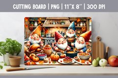 Autumn Kitchen Cutting Board Sublimation Design | Gnomes Product Image 1