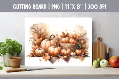 Autumn Pumpkins Kitchen Cutting Board Sublimation Design Product Image 1