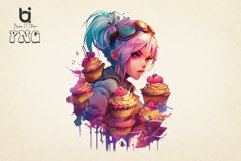CyberPunk Cupcakes Sublimatione Bundle, 4 PNG File Product Image 2