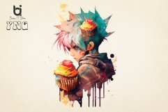 CyberPunk Cupcakes Sublimatione Bundle, 4 PNG File Product Image 4
