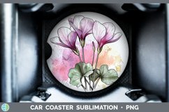 GorgeousWatercolor Car Coaster design.