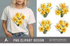 Watercolor Daffodil Clipart Product Image 1