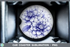 GorgeousWatercolor Car Coaster design.