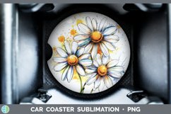 GorgeousWatercolor Car Coaster design.