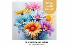 Watercolor Daisy Tumbler Wrap Flower Tumbler Sublimation 