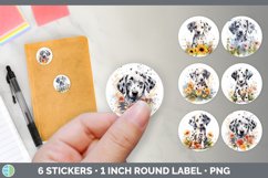 Bundle of six Wild Flowers Dalmatians Stickers designs.