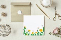 Dandelion watercolour elements, blow balls, yellow flowers. Product Image 19