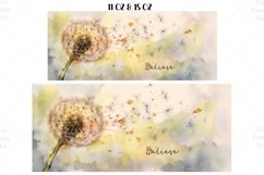 Watercolor Dandelion Mug Wrap Sublimation Designs, 3d Mug, Flowers Png