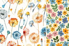 Watercolor Dandelions Digital Paper Bundle Product Image 5