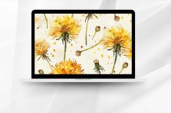 Watercolor Dandelions Digital Paper Bundle Product Image 2