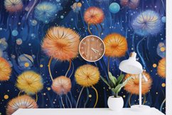 watercolor, dandelions, dandelions digital paper, floral pattern, flower, tumbler, wraps, scrapbook,