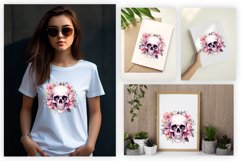 Day of the Dead watercolor skull clipart png