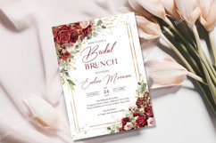 Burgundy and blush roses eucalyptus and gold invite #165 Product Image 1