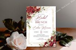 Burgundy and blush roses eucalyptus and gold invite #165 Product Image 3