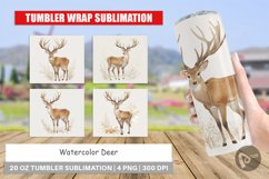 Tumbler Wrap Watercolor Deer Product Image 1