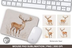 Mouse Pad Watercolor Deer Product Image 1