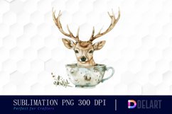 Deer in a Cup PNG Clipart Product Image 1