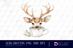 Deer in a Cup Graphics Clipart Product Image 1