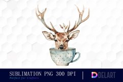 Deer in a Cup PNG Clipart Product Image 1