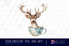 Deer in a Cup PNG Clipart Product Image 1