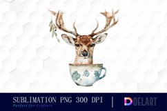 Deer in a Cup Graphics Clipart Product Image 1