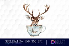 Deer in a Cup Graphics Clipart Product Image 1