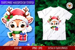 Christmas Deer Sticker PNG, Christmas Sticker PNG Product Image 1