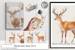 Digital Paper Watercolor Deer Product Image 1