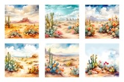 Watercolor Desert Scene Backgrounds