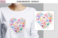 Watercolor Flower Heart| Summer T Shirt Product Image 1