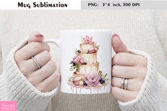 Watercolor Cake Mug Sublimation|Birthday Mug Design Product Image 1